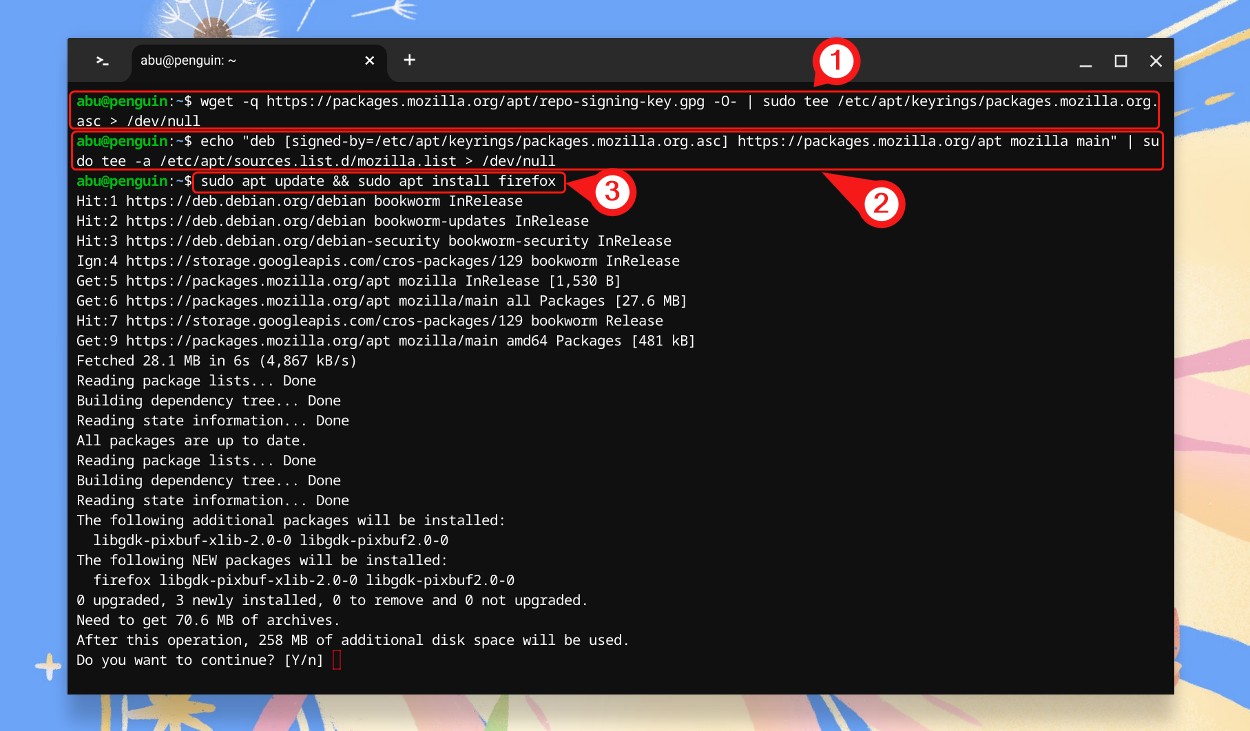 How to Install Firefox on Chromebook (3 Ways) 6 installing Firefox deb